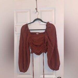 Fashion Nova dusty rose blouse